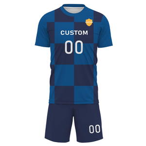 ชุดฟุตบอลแบบซับลิเมชันแห้งเร็วเสื้อ & เสื้อ100% ทีมโพลีเอสเตอร์ออกแบบได้ตามต้องการ - Product Image 2