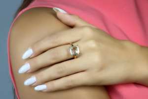 New Arrival Custom Solid 925 Sterling Silver Natural <b>Clear</b> Crystal Quartz Faceted Cut Gemstone Solitaire Rings Fine Jewelry Sale - Product Image 2