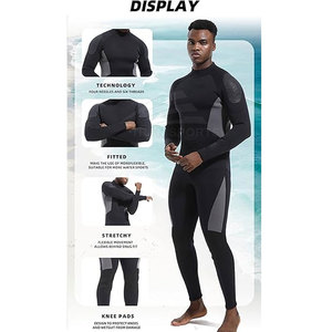 Traje de Baño de Neopreno de una Pieza, Cómodo, a la Moda, Impermeable, en Oferta, Precio Económico 2024, Ropa de Playa para Hombre - Product Image 3