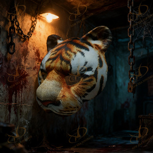 Đầy đủ mặt nạ động vật khốc liệt hổ thiết kế cho Masquerade Halloween - Product Image 3