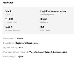 El mejor!! Vehículo de Transporte Rodoviario Diésel de Alta Gama con Cabina Amplia para el Conductor, para Rutas Comerciales de Carga Extendidas - Product Image 6