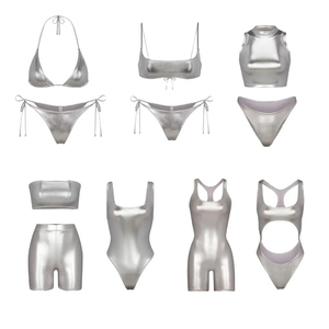 บิกินี่ที่กําหนดเองพร้อมโลหะโลโก้ป้ายเอวสูงที่กําหนดเองบิกินี่ชุดว่ายน้ํา Beachwear เซ็กซี่ 2 ชิ้นชุดบิกินี่ String 2024 - Product Image 3