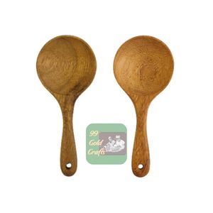 Cuillères à café en bois pour dessert au miel et crème glacée vaisselle écologique naturelle en gros - Product Image 4