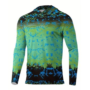 Camiseta con capucha de manga larga UPF 50 + para hombre 2025, protección solar, secado rápido, transpirable, sublimado, 100% poliéster - Product Image 3