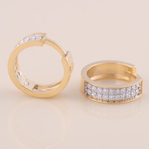 IGI Certified Lab Grown Diamond Wide Pavé <b>Hoop</b> <b>Earrings</b> Solid 925 Sterling <b>Silver</b> Chunky Huggie <b>Earrings</b> <b>for</b> <b>Women</b> - Product Image 3