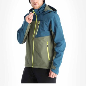 Chaqueta cortavientos de lana ligera para hombre de alta calidad impermeable al aire libre con capucha cuello alto cierre de cremallera personalizado al por mayor - Product Image 1
