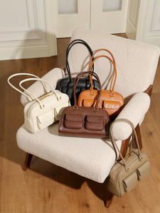 กระเป๋าสะพายข้างหนังวินเทจสีน้ำตาลเม็ดเล็กออกแบบได้ตามต้องการกระเป๋าสะพายข้างดีไซน์หรูหราสำหรับผู้หญิงดีไซน์ลูกกวาดมีสไตล์ - Product Image 2