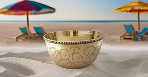 Cuenco para servir de latón de tamaño mediano, utensilios de cocina decorativos versátiles, técnica tallada en relieve, ensalada, batir huevos, dulces, mezcla para servir - Product Image 6