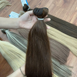 Extensions de cheveux humains vietnamiens Remy 100% luxe, double trame, teints en diverses couleurs, 100g, modèle Thanh An Q48 - Product Image 1