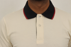 Chemise de golf pour homme en toile unie, coupe ajustée, 100% coton, respirante, manches courtes, décontractée, haute qualité, design personnalisé - Product Image 5