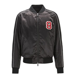 Veste de baseball universitaire pour hommes, dernière conception personnalisée en gros, satin rouge et satin blanc, veste de baseball universitaire personnalisée en gros, dernière conception - Product Image 5