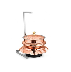Nouveau design de chauffe-plats en métal cuivré avec support, chauffe-plats pour buffet faits à la main, chauffe-plats pour hôtels et restaurants - Product Image 1