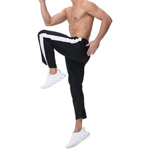 Pantalon de survêtement de sport pour homme Pantalon de survêtement décontracté à fermeture éclair pour entraînement de gymnastique Pantalon de survêtement à poches coupe ample Pantalon droit décontracté pour homme - Product Image 5