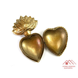 Cœur sacré en laiton massif, artisanat en métal, rangement pour bijoux, cœur en laiton - Product Image 2