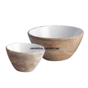 Ensaladera redonda de madera Buena calidad Cuenco dulce hecho a mano Tazón de mesa Tazón de chocolate de madera elegante decorativo - Product Image 4