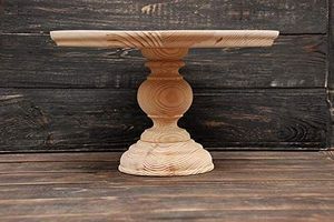 POSTRES JARDÍN HOGAR HECHO A MANO PERSONALIZADO Venta al por mayor Acacia Madera Natural Color Acacia Madera Soporte para pastel Madera tallada a mano - Product Image 3