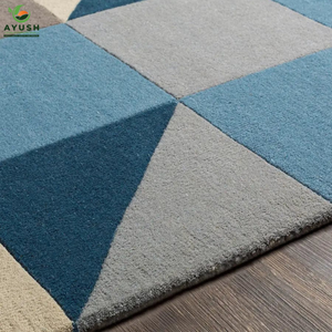 Tapis tissé bohème en laine, tapis moelleux et tufté à la main pour la chambre à coucher et le salon - Product Image 1