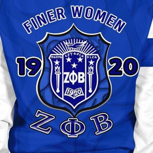 Veste en satin premium Zeta Phi Beta pour femmes, sororité 1920, bleu et blanc, vêtements grecs, broderie du bouclier ZPB, vêtements universitaires - Product Image 4