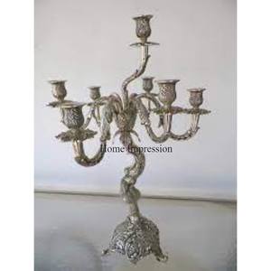 Dernier modèle Arrivée Unique Arbre Forme Designer Aluminium Coulé Argent Brillant Poli 7 Bras Candélabre Pour La Décoration De Mariage - Product Image 1