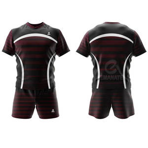Conjuntos de Uniformes de Rugby de Diseño Premium Más Vendidos, 100% Poliéster, Logotipo Personalizado y Nombre del Equipo, Tallas Grandes, Equipo Deportivo Masculino - Product Image 1