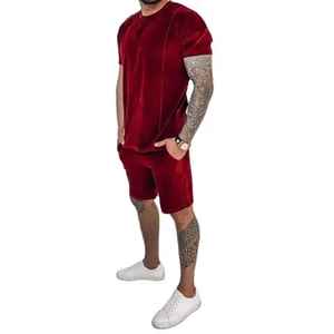 Short de sport d'été surdimensionné à séchage rapide en tissu 100% coton pour hommes, impression personnalisée, logo brodé, ensembles jumeaux, style formel - Product Image 4