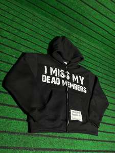 Sudadera con capucha unisex extragrande de tejido grueso con cremallera y estampado serigrafiado estilo streetwear - Product Image 4