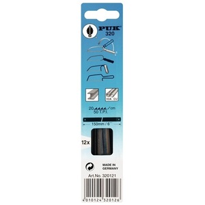 Lame de scie à métaux simple face 320, longueur 150 mm, 50 dents par pouce, emballée en 12 pièces/carte PUK pour travaux manuels en métal - Product Image 1