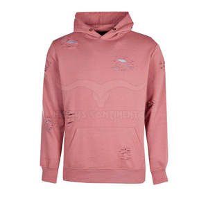 2024 Pakistán hizo sudaderas con capucha desgastadas de alta calidad para hombres colección de invierno poliéster/algodón con capucha liso teñido precio al por mayor - Product Image 1