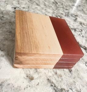 Posavasos de resina rosa con mezcla de gava y madera de mango con soporte para oficina, café, comedor, fiesta, boda al aire libre personalizada, posavasos de resina personalizados - Product Image 2