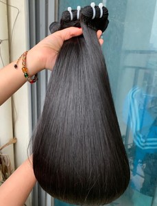 Extensions de cheveux vietnamiens cuticules vierges crues cheveux alignés os vierges faisceaux de cheveux humains droits avec fermeture à lacet frontal - Product Image 4