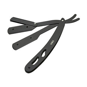 Elegante Navaja de Afeitar para Barbería con Hoja de Acero Inoxidable, Agarre Cómodo, Color Negro - Product Image 5