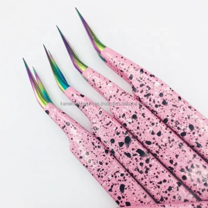 Pinces à épiler professionnelles pour extensions de cils 3D, choix des clients, antistatiques, antimagnétiques, durables, précision, acier inoxydable, lisses - Product Image 6