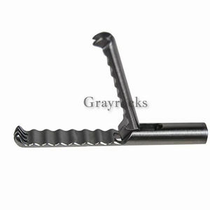 Pinces manuelles en acier inoxydable à dents agressives et fenêtrées, 5 mm x 31 cm, dents longues et dentelées, vessies, certifiées CE, chirurgie endoscopique - Product Image 3