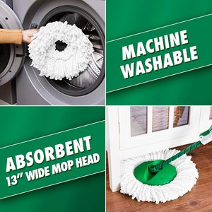 ระบบไม้ถูพื้นแบบหมุน Libman Tornado พร้อมถังและที่บิดผ้า, หัวถูพื้นแบบเปลี่ยนได้ 3 ชิ้น - Product Image 5