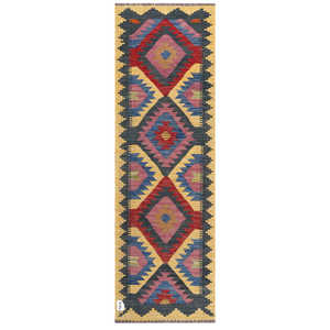 Alfombra Imaco Maimana, Alfombra Kilim Afgana, 199 x 64 cm, Textil para el Hogar, Diseño Tradicional Hecho a Mano para Interiores Modernos - Product Image 1