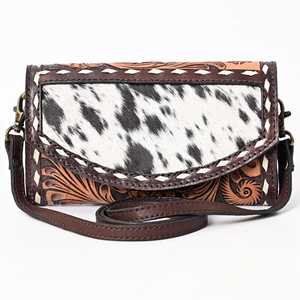 กระเป๋าสะพายข้างสไตล์ตะวันตกกระเป๋าสะพายข้างทำจากหนังสำหรับผู้หญิงกระเป๋าสะพายข้างกระเป๋าถือลายดอกไม้สลักลายดอกไม้ - Product Image 2