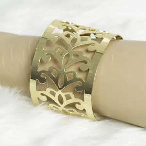 Bracelet en laiton de conception simple pour les filles Bracelet de manchette ouvert Bracelet de bijoux en métal en laiton plaqué or pour personnalisé par HF CRAFTS - Product Image 4