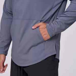 High Quality Men Winter Lightweight Sportswear Tech <b>Fleece</b> Breathable Customizable Pullover Hoodie for <b>Running</b> and Jogging - Product Image 3