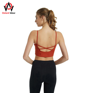 Débardeur de sport sans couture pour femmes haut pour Impact sport soutien-gorge entraînement haut court à bretelles rembourré conception respirant Yoga Fitness imprimer Plus - Product Image 2