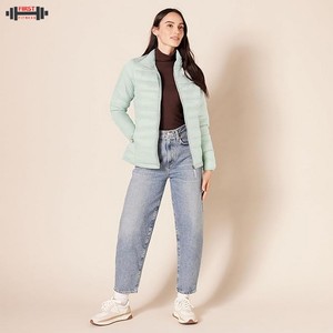 Designer <b>Canvas</b> Puffer <b>Jacket</b> for <b>Men</b> at Factory Price Stand Collar Ankle Fit Ripped Patches Acid Wash for Daily Casual Wears - Product Image 3