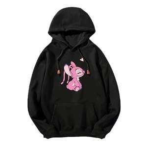 Unisexe 2025 mignon ange rose personnage de dessin animé à capuche doux pull confortable avec col à capuche Adorable vêtements d'hiver Service OEM - Product Image 1