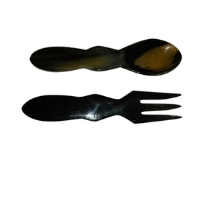 ช้อนเขาควายช้อนสลัดผลไม้ชุด2ชิ้นสำหรับบ้านและโรงแรม - Product Image 1