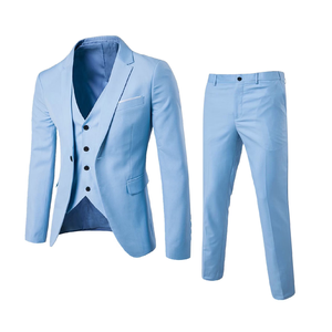 Venta caliente Proveedor de Bangladesh Hombres Color sólido Sim Fit Slim Fit Plus Size Trajes sólidos Conjunto Diseño personalizado Trajes elegantes para hombres - Product Image 5