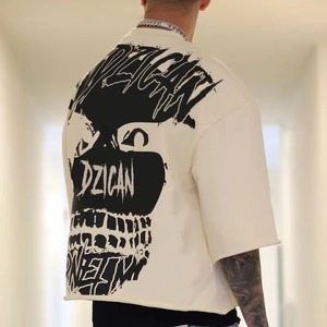 เสื้อยืดโอเวอร์ไซส์ผู้ชาย ผ้าหนา 280 กรัม ผ้าฝ้าย 100% ถักลายตัวอักษร พิมพ์โลโก้ตามสั่ง พิมพ์ลายดิจิตอล ทรงไหล่ตก - Product Image 6