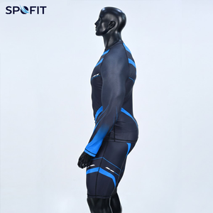 Tenues de MMA et BJJ personnalisées à manches longues en spandex/polyester extensible, rashguards et shorts, séchage rapide, légères, par SPOFIT - Product Image 4