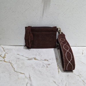 Bolsos de mano de lujo con logotipo personalizado para mujer, bolsos de mano de cuero genuino para noche, bolsos de mano con flecos largos y cremallera - Product Image 2