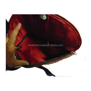 High Quality Custom Color Banjara Geometric Pattern Unisex Clutch <b>Tote</b> <b>Bag</b> Designer Vintage Cotton <b>Fabric</b> Lining Embroidered - Product Image 5