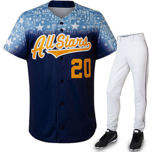 Uniforme de Béisbol para Hombre, 100% Poliéster, Ropa Deportiva Transpirable, Diseño Sólido, Personalizable con Nombre de Equipo, Antiarrugas, Servicio OEM - Product Image 1
