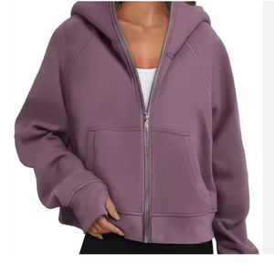 BD เสื้อฮู้ดโอเวอร์ไซส์สำหรับผู้หญิงกำหนดเองได้มีกระเป๋าหูรูดน่ารักมีฮู้ดลำลองปักซิปรูดแบบกำหนดเองสำหรับวัยรุ่น - Product Image 1