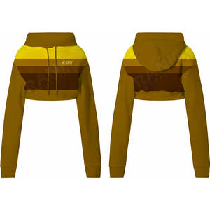 Nuevas sudaderas con capucha cortas para mujer, en stock, de alta calidad, con logo personalizado, bajo pedido mínimo, transpirables y ecológicas. - Product Image 6